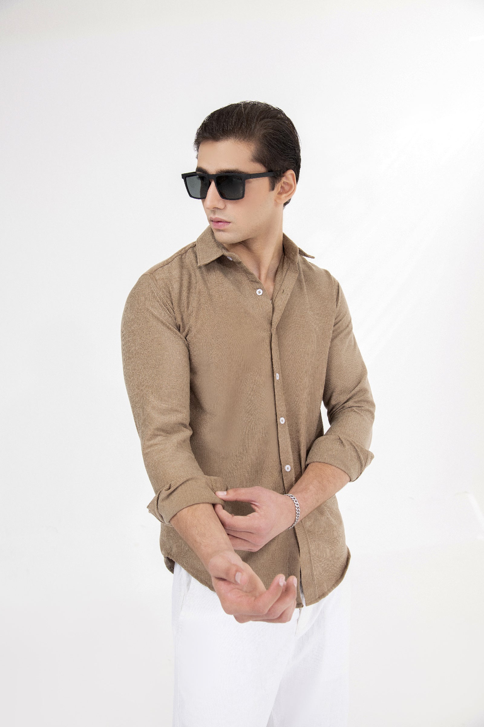 Caramel Velvet Coudoury Shirt