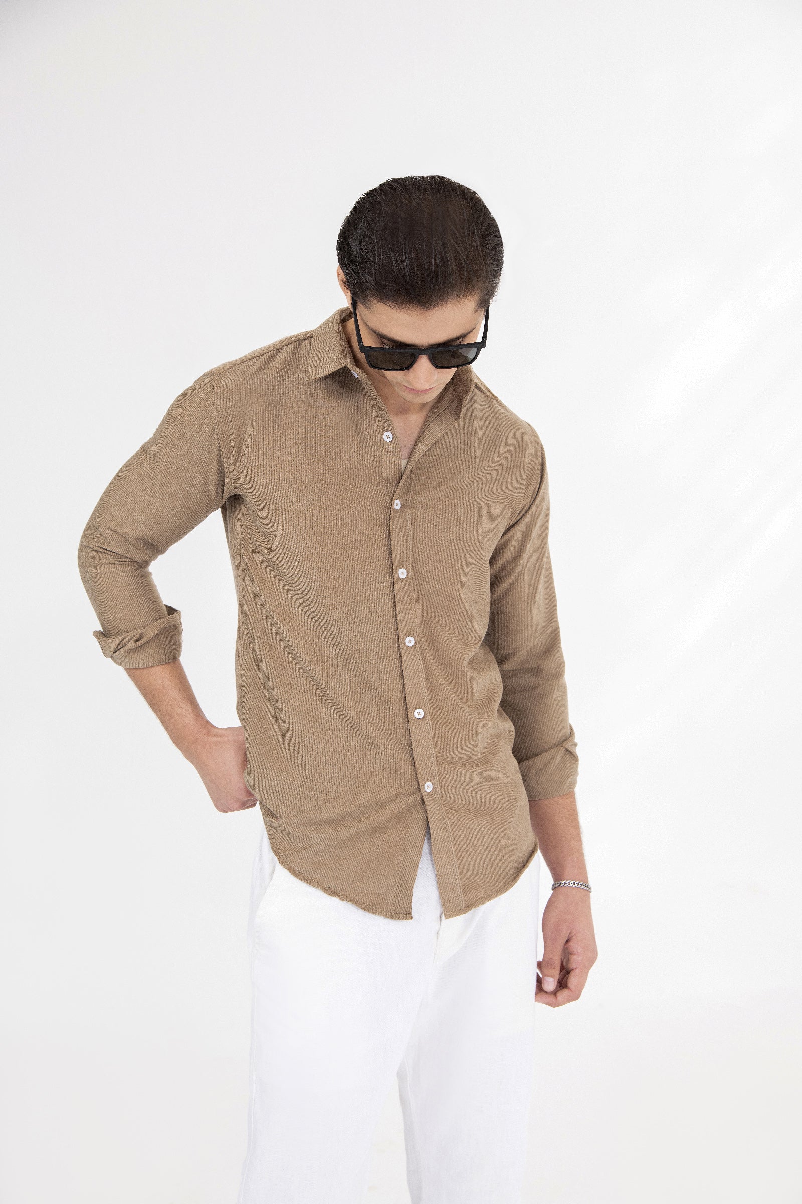 Caramel Velvet Coudoury Shirt