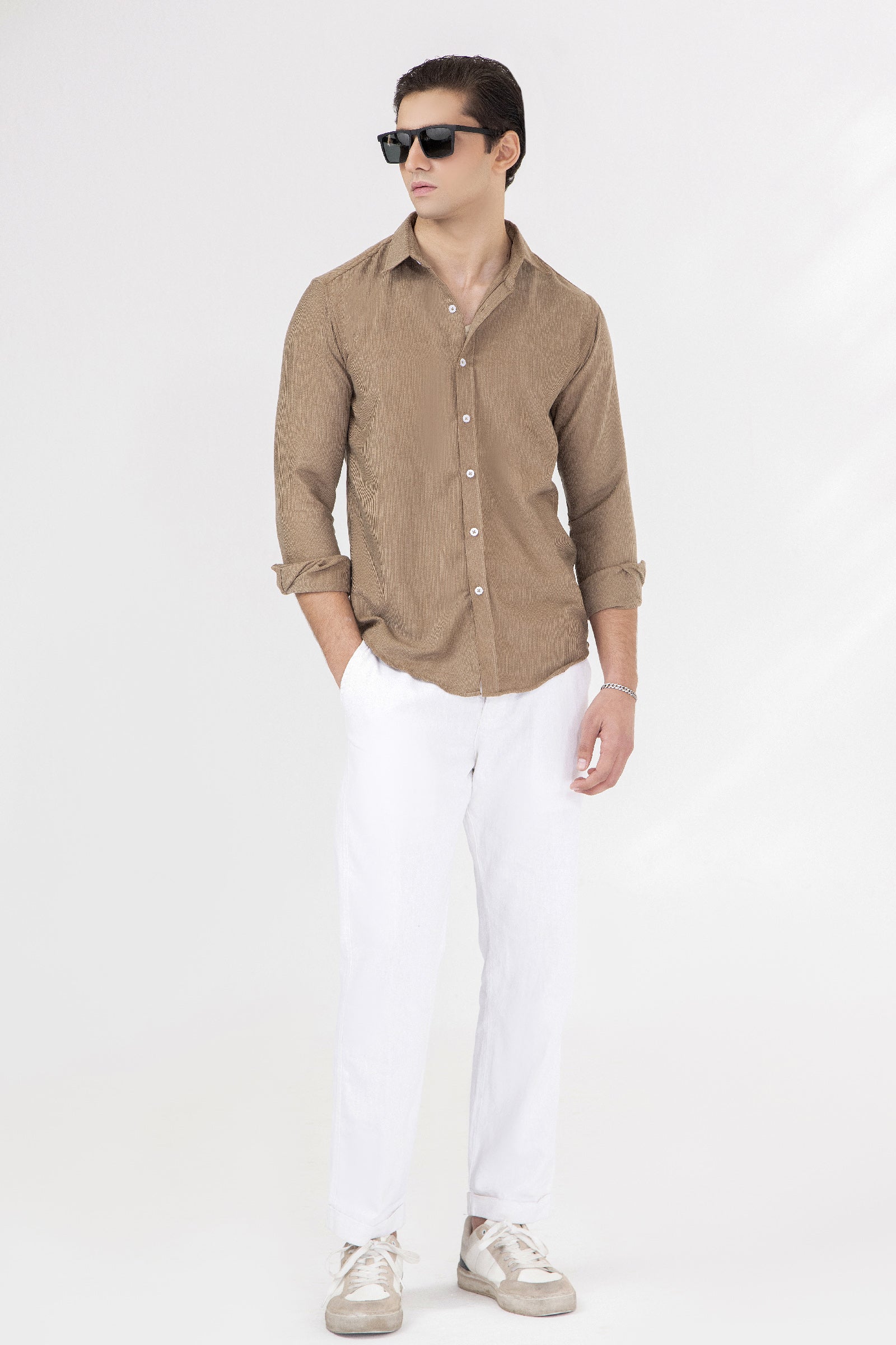 Caramel Velvet Coudoury Shirt