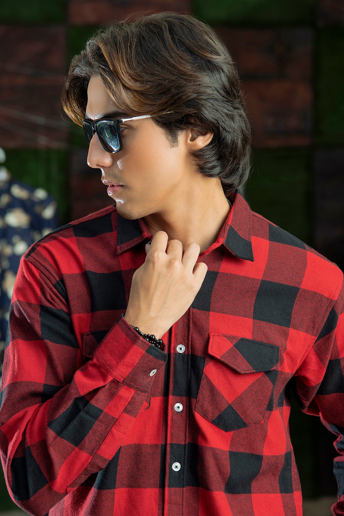 Flannel in Bright Red