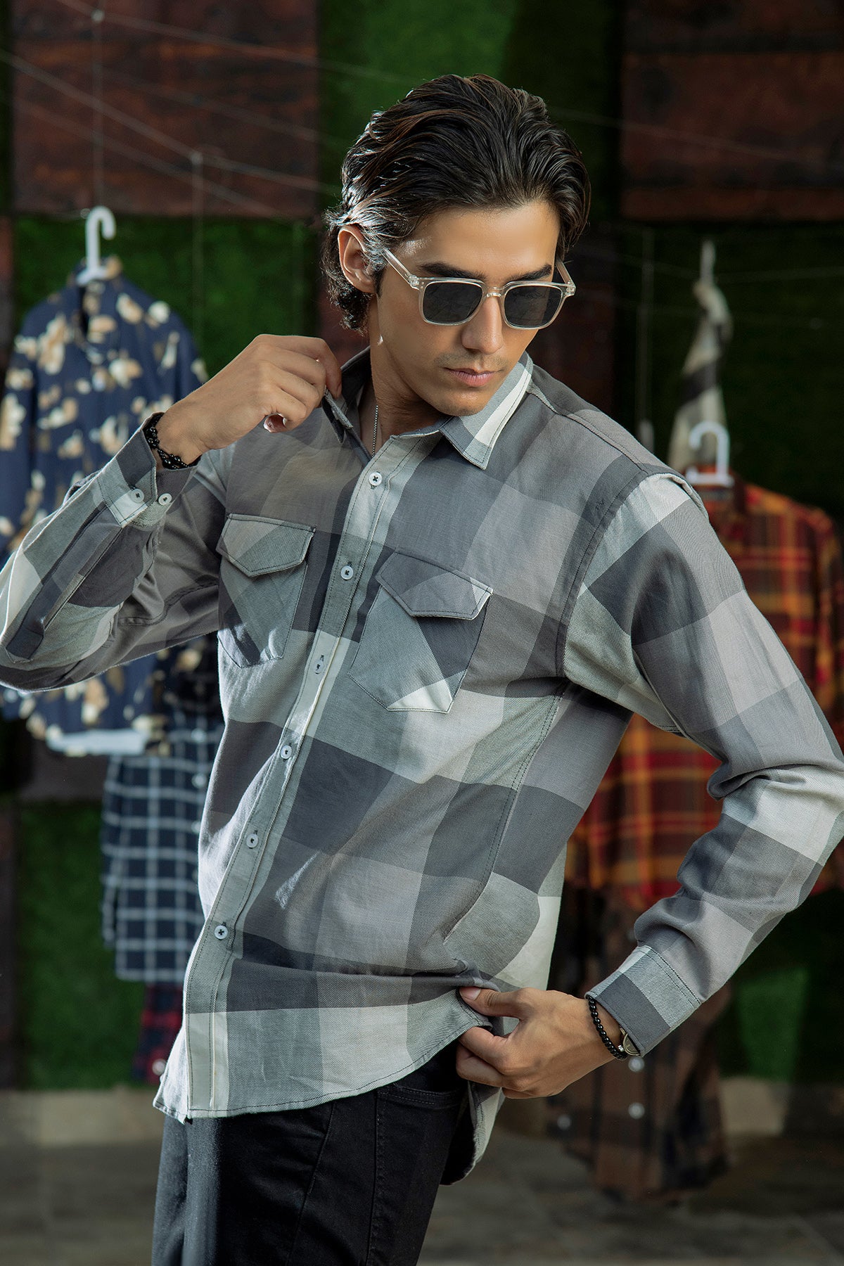 Flannel in Grey and Grain